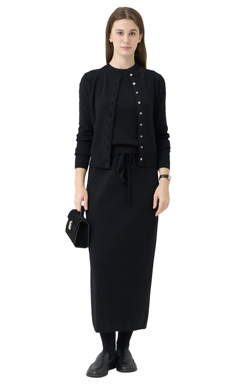 ÁO KHOÁC LEN AMANU - MÀU ĐEN